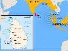 Karte von Sri Lanka und seiner Umgebung