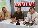 V.l.: Kommunikations-Chef Kullnig, Brigadier Pronhagl, Regisseur Lepka.