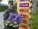 Blumen zum Muttertag: Oberleutnant Cap schickt Grüße nach Österreich.