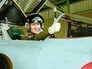 Pilot im Saab Draken. (Bild öffnet sich in einem neuen Fenster)