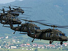 Black Hawk Hubschrauber beim Showflug. (Bild öffnet sich in einem neuen Fenster)