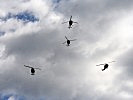 Die bei der Übung eingesetzten Hubschrauber im Überflug über Lienz. (Bild öffnet sich in einem neuen Fenster)