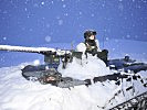Ein Schützenpanzer im alpinen Raum - kein alltägliches Bild. (Bild öffnet sich in einem neuen Fenster)