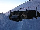 Unterkunft für Gebirgssoldaten in Schnee und Eis. (Bild öffnet sich in einem neuen Fenster)