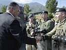 Minister Doskozil besuchte die österreichischen KFOR-Soldaten. (Bild öffnet sich in einem neuen Fenster)