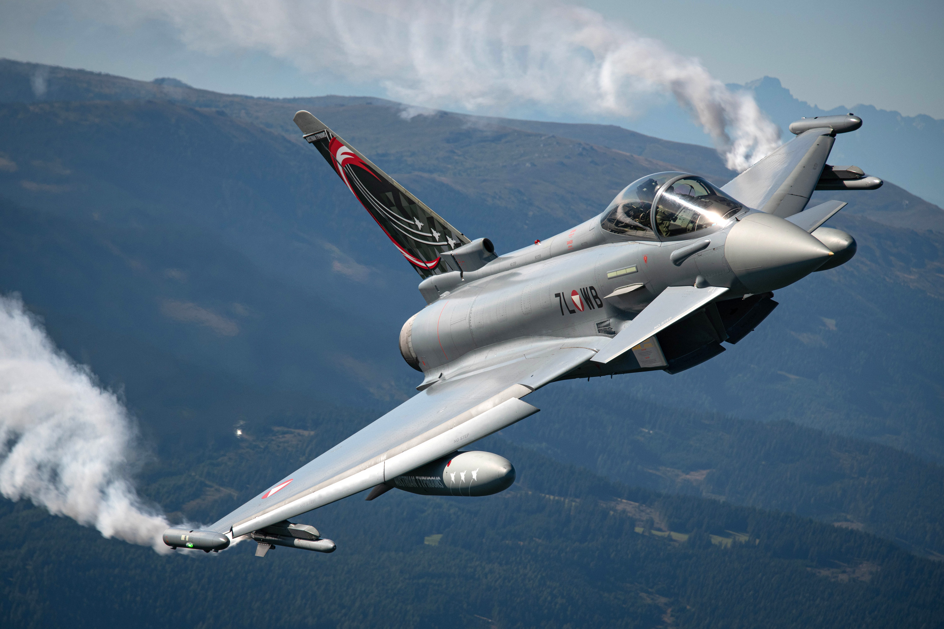 Ein Eurofighter im Flug.