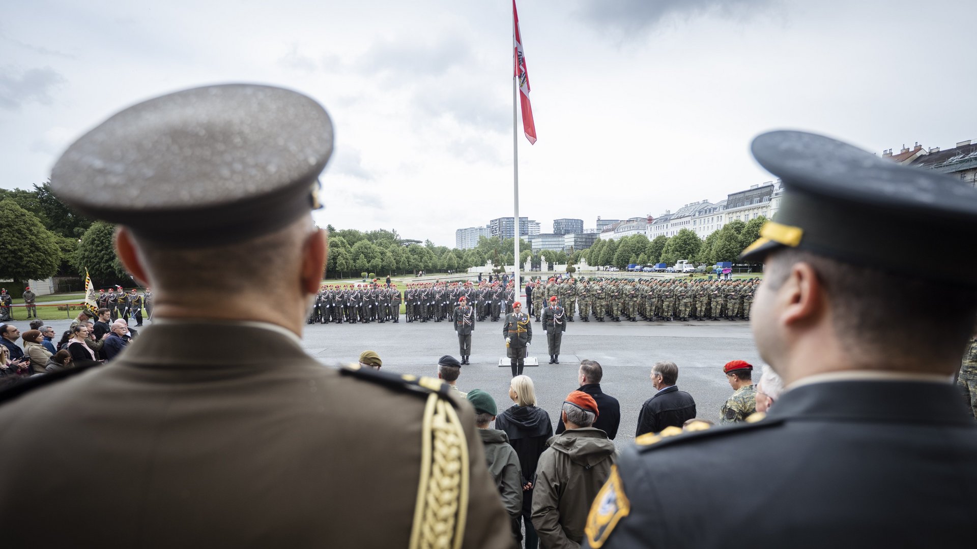Bundesheer: Angelobung beim Schloss Belvedere