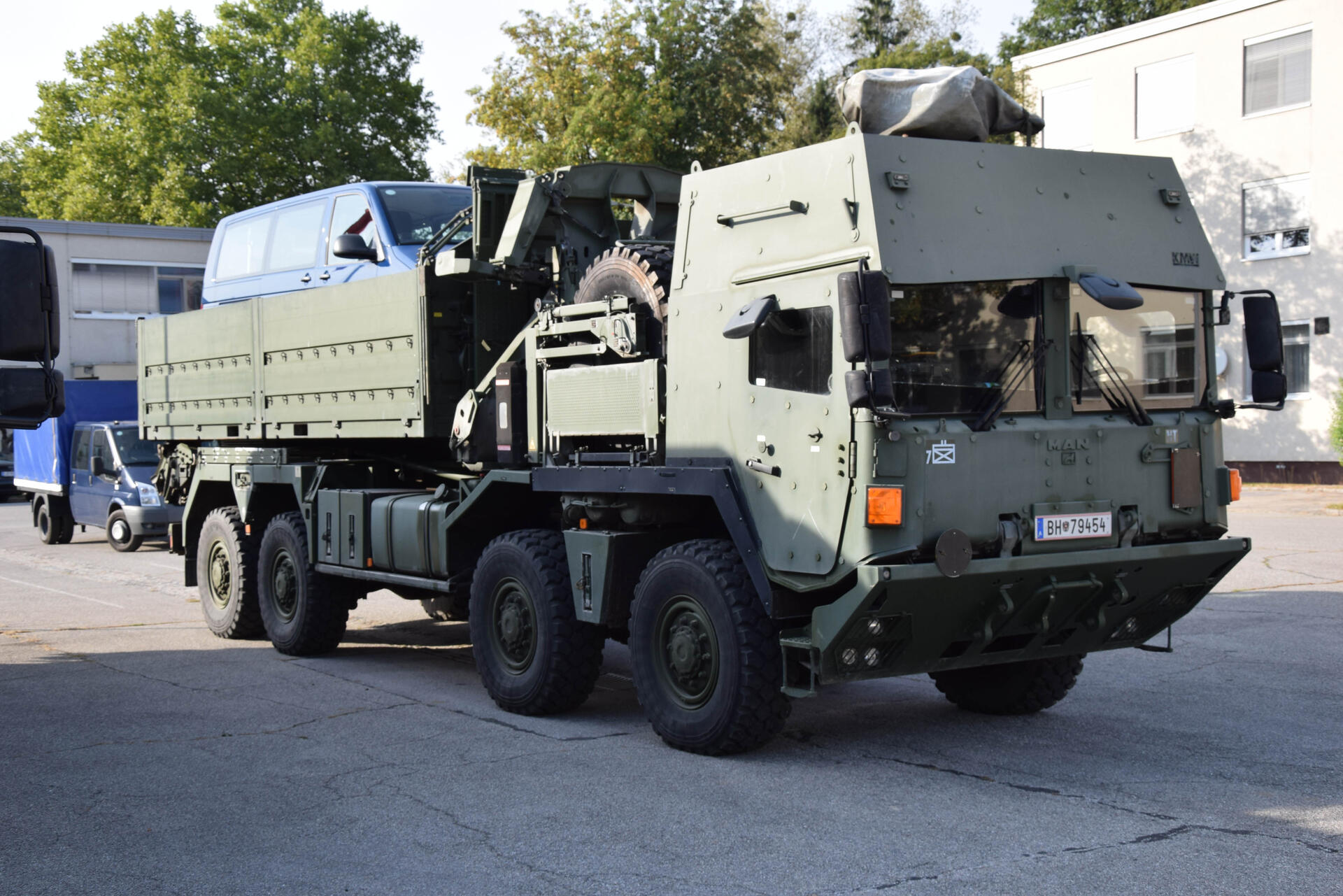 Ein schwerer LKW des Versorgungsbataillons.