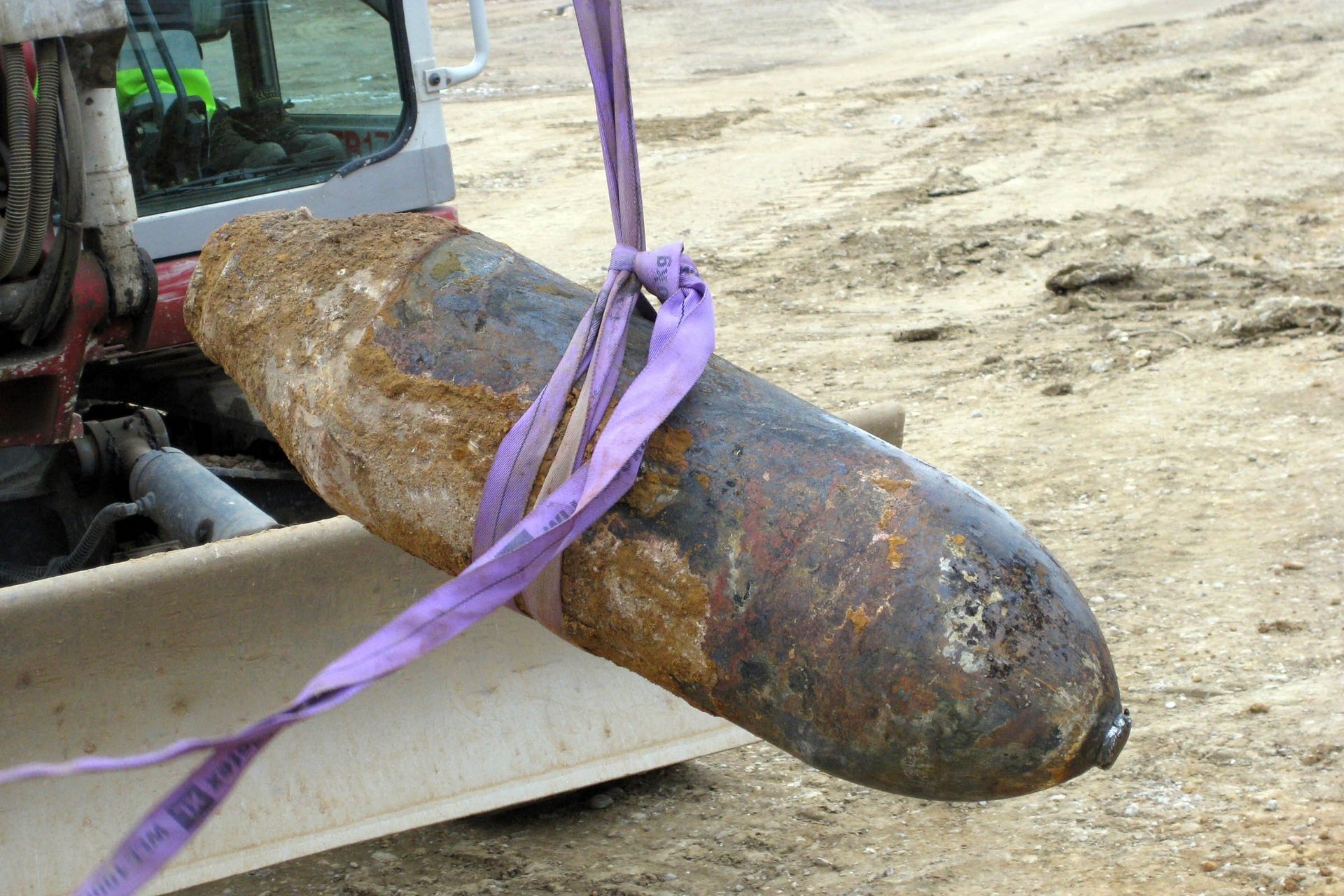 Eine Fliegerbombe aus dem Zweiten Weltkrieg.