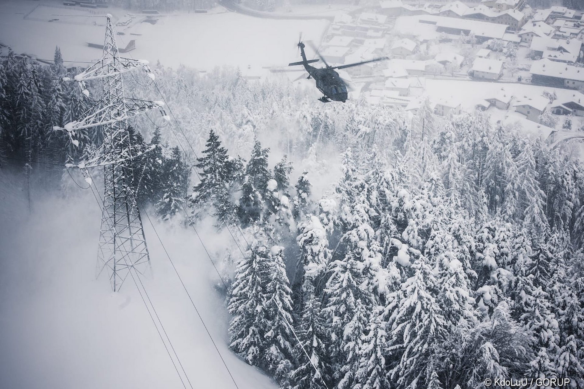 Hubschrauber im Flug