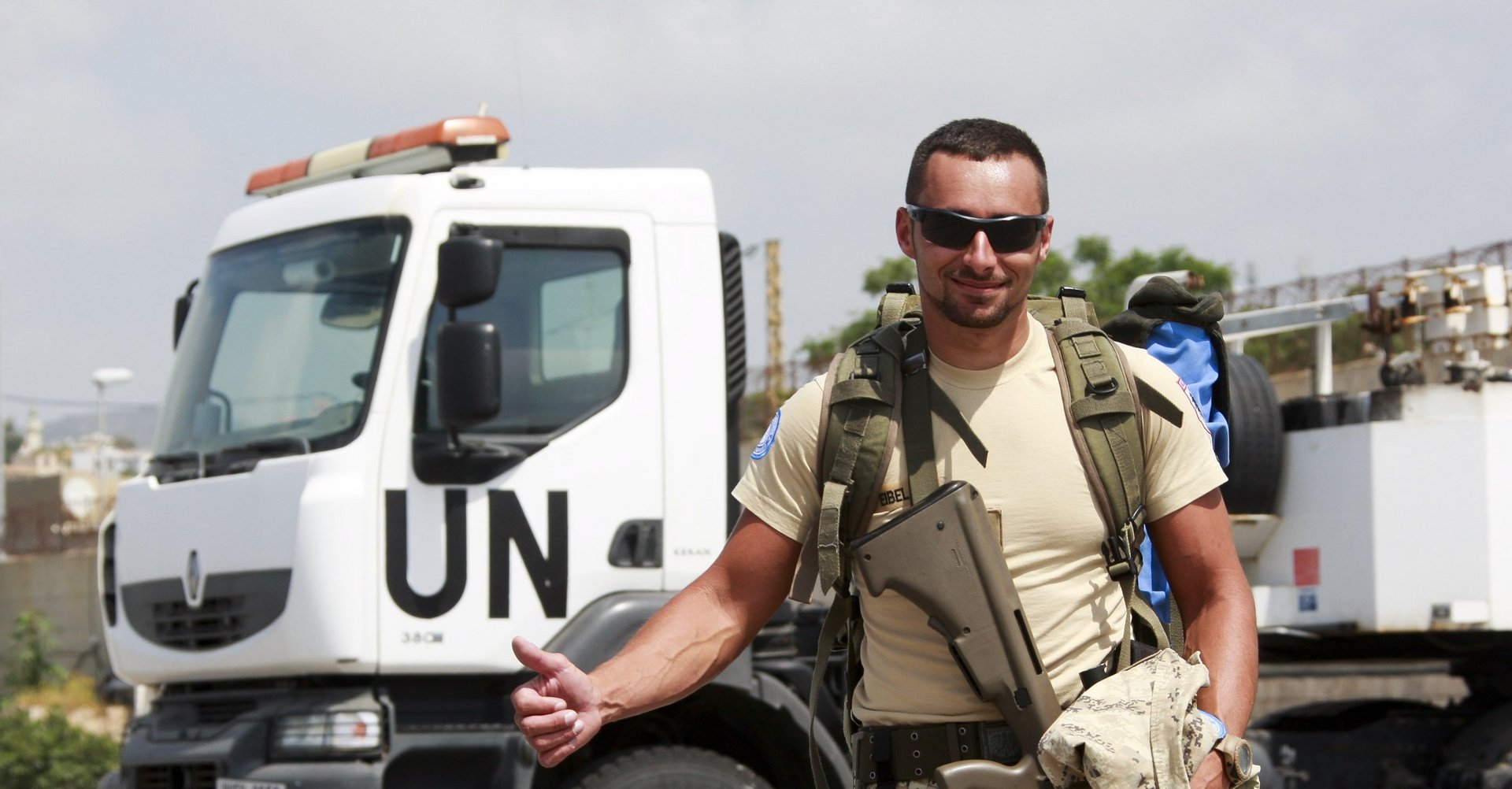 An Austrian United Nations soldier in Lebanon.