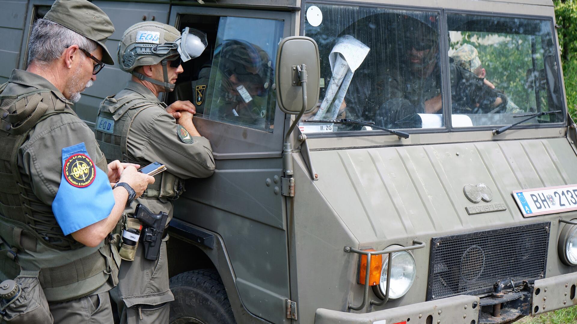 Soldaten der Aufklärungskompanie des AAB7 bei einer Übung.