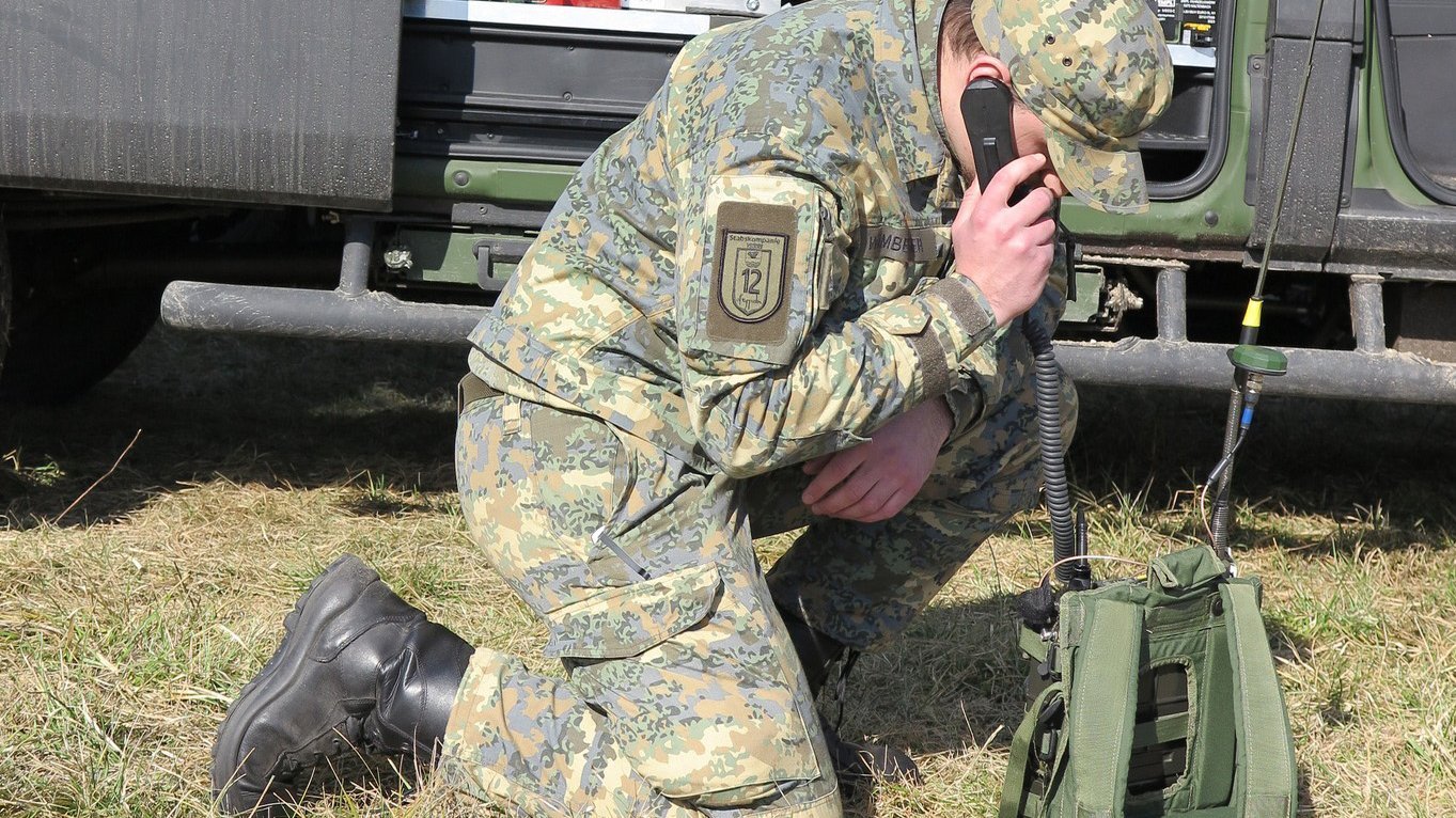 Soldaten der Stabskompanie sorgten für die Verbindung.