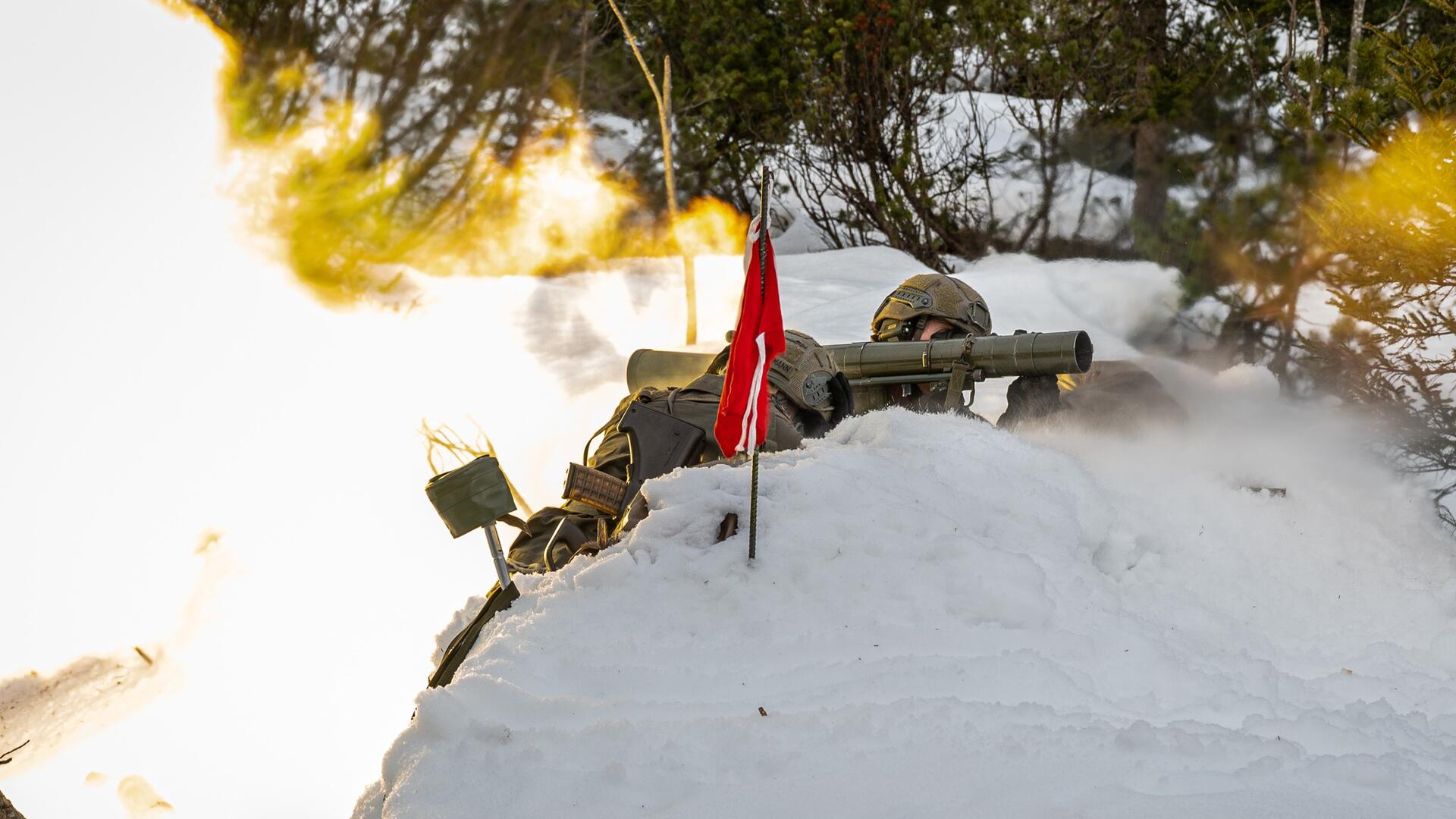 Gruppengefechtsschießen am Truppenübungsplatz in Hochfilzen.