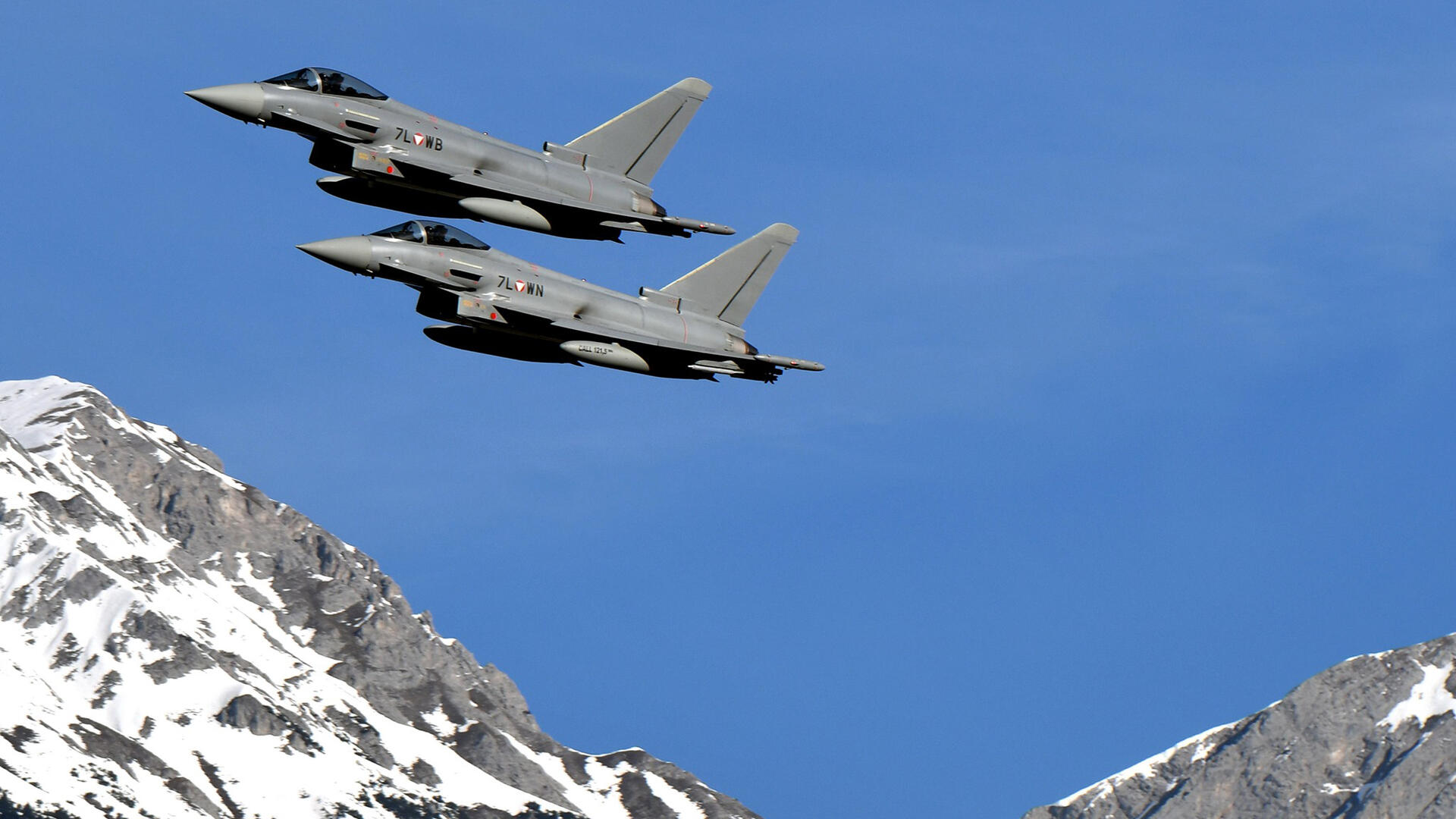Jänner: Bei der Luftraumsicherungsoperation "Dädalus23" sichern Eurofighter den Luftraum.