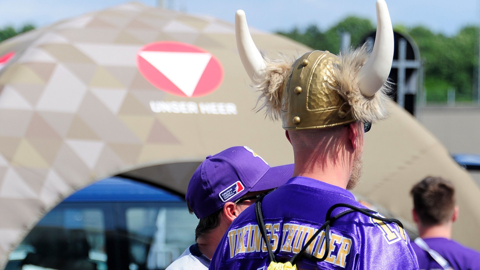 Football-Spiel der Vienna Vikings mit Beteiligung des Bundesheeres.