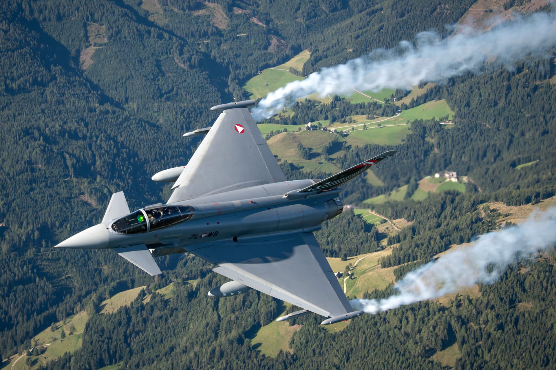 Ein Eurofighter im Flug 