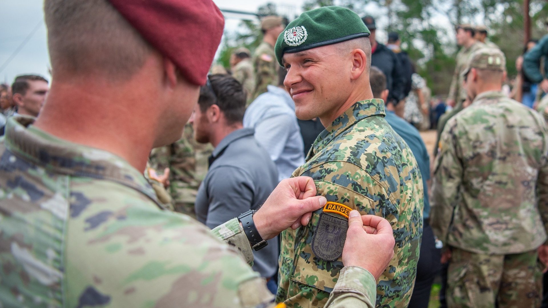 Stolz, das "US-Ranger" Badge zu erhalten.