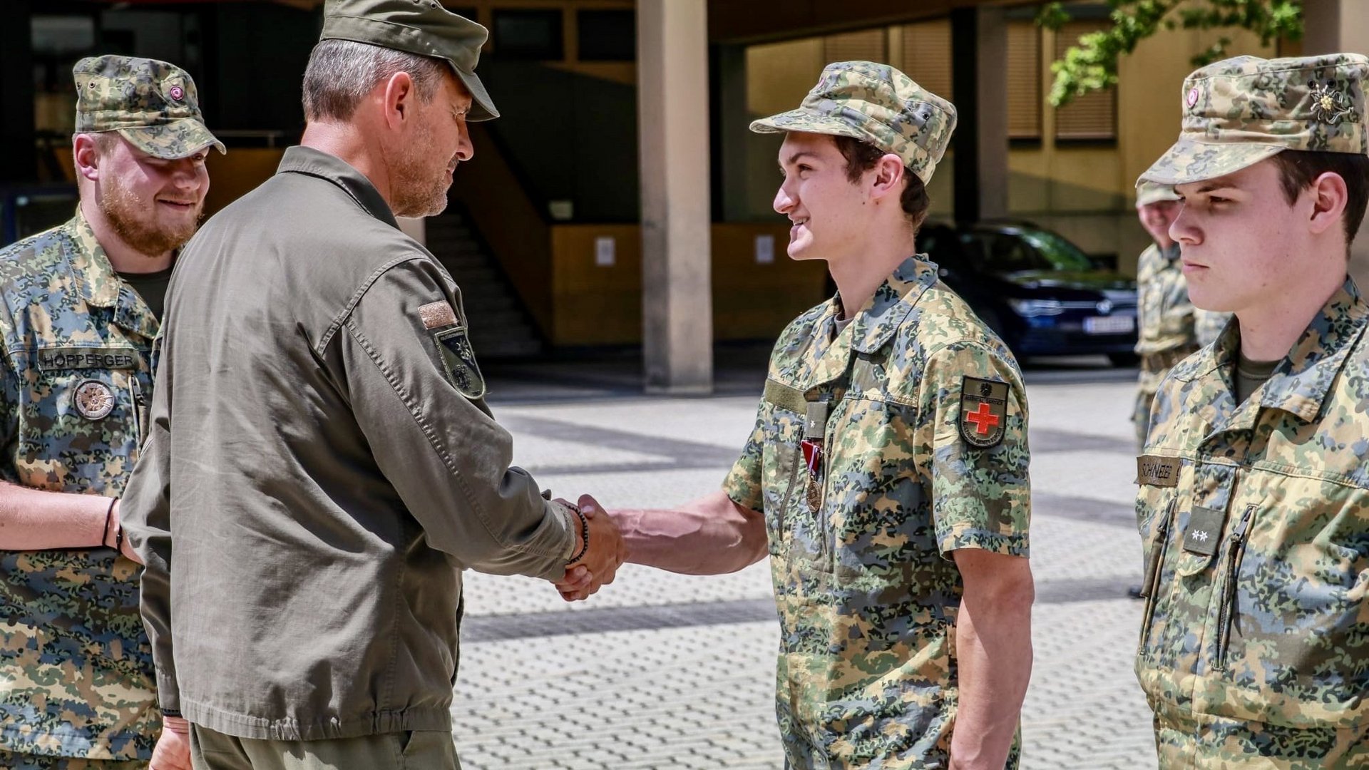 Verabschiedung von Soldaten des Jägerbataillons 23 nach ihrem sicherheitspolizeilichen Assistenzeinsatz in Tirol.