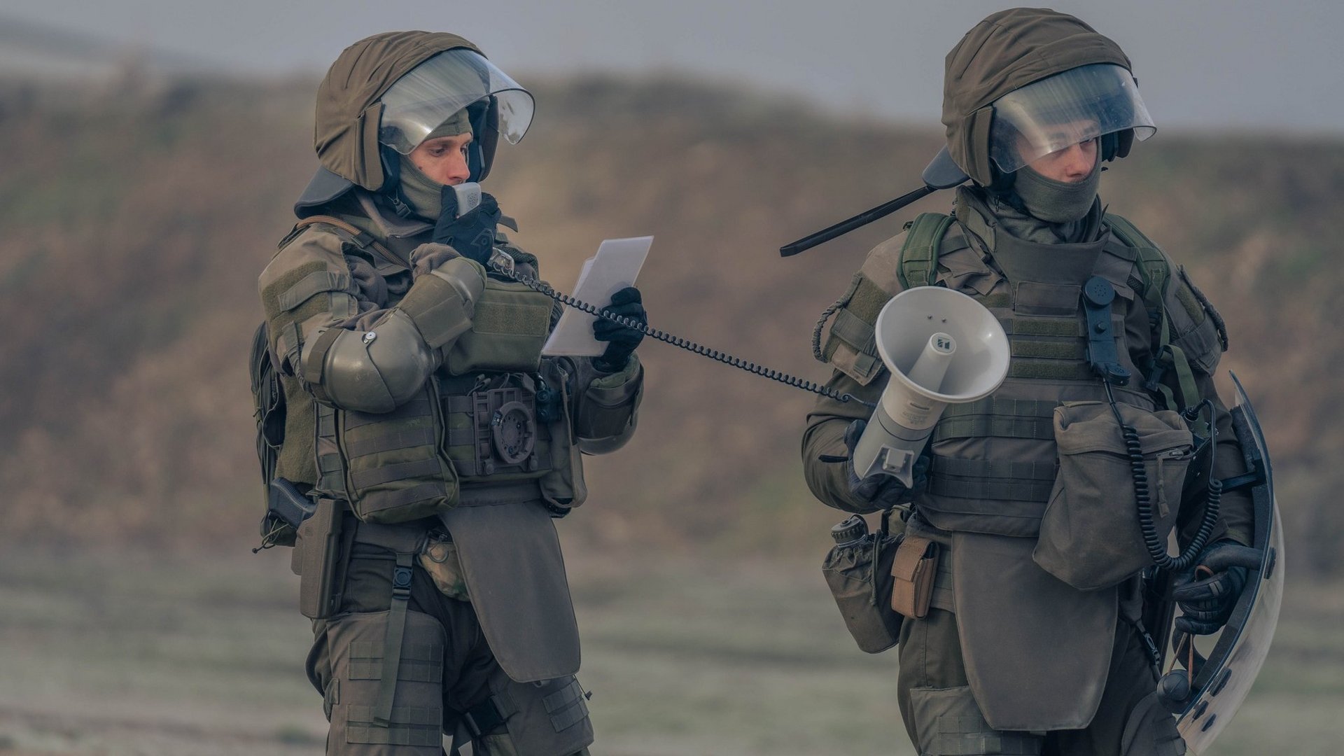 KFOR-Soldaten während der Übung im Camp "Novo Selo".