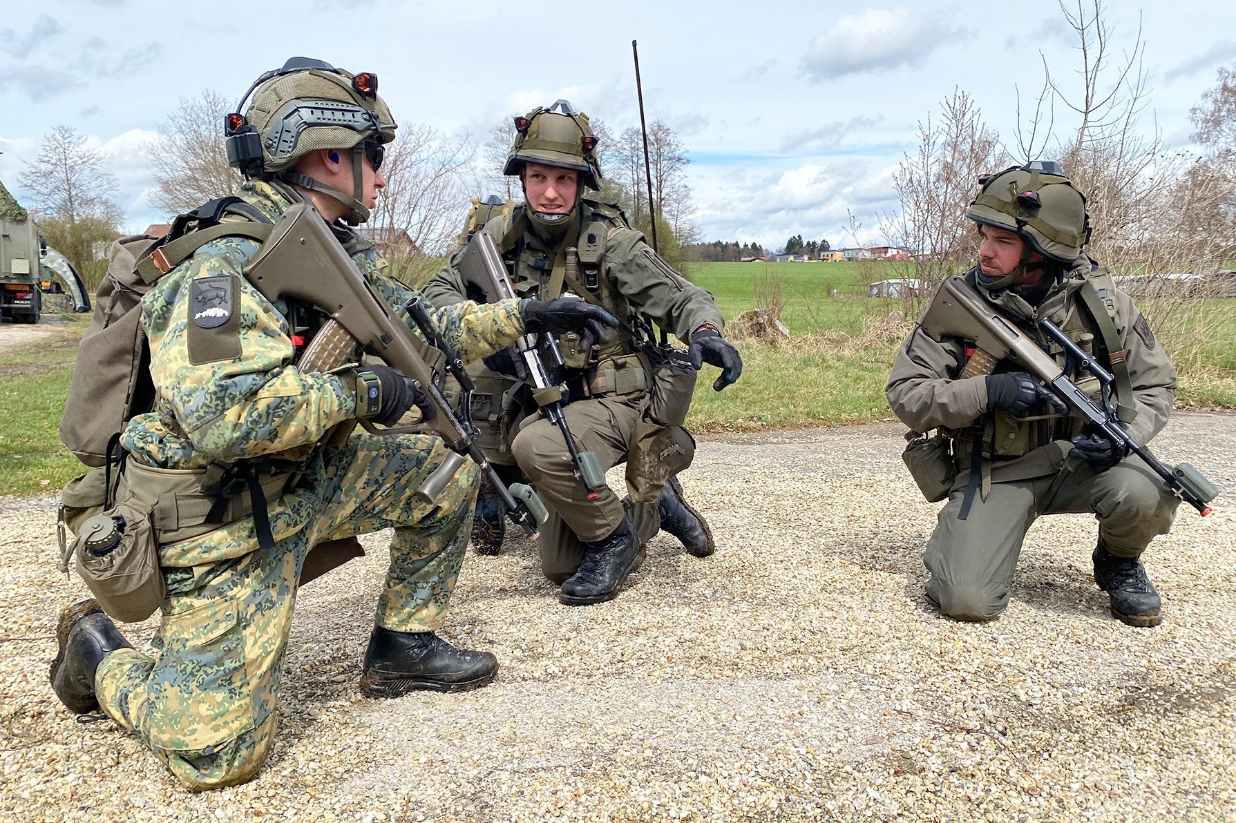 Soldaten des Jägerbataillons 8 beim Gefechtstraining