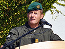 Der neue Kommandant der "Siebenten": Brigadier Wörgötter bei seiner Rede. (Bild öffnet sich in einem neuen Fenster)